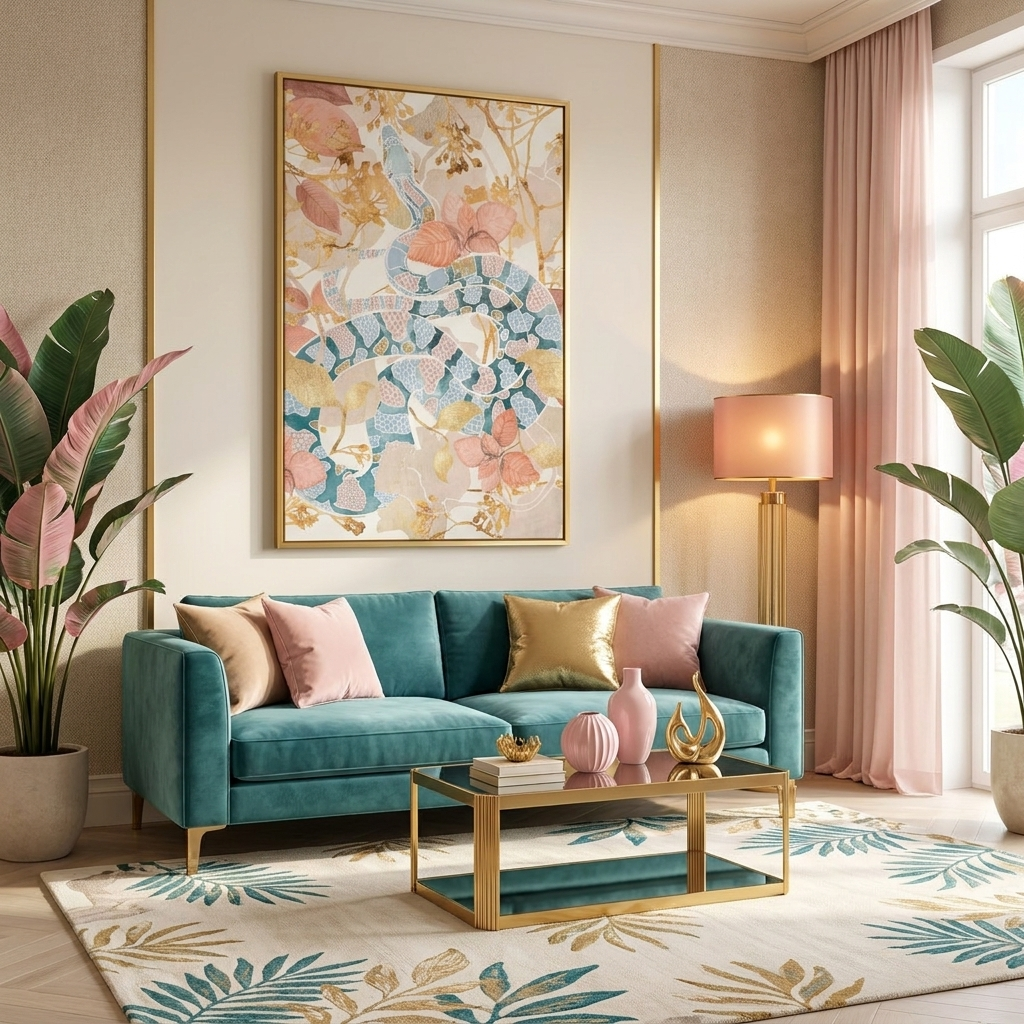 Coral Spring Garden - Poster Print - No Frame
