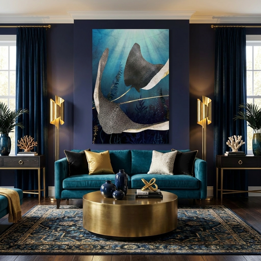 Metallic Stingray - Poster Print - No Frame