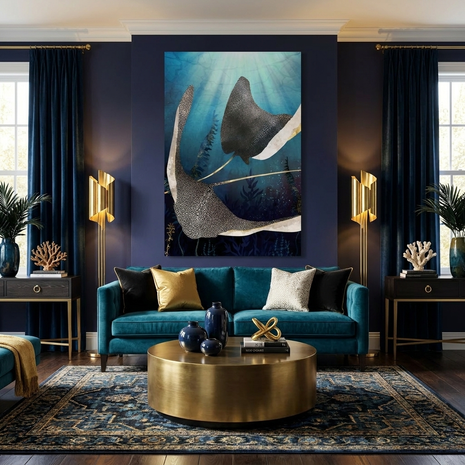 Metallic Stingray - Poster Print - No Frame