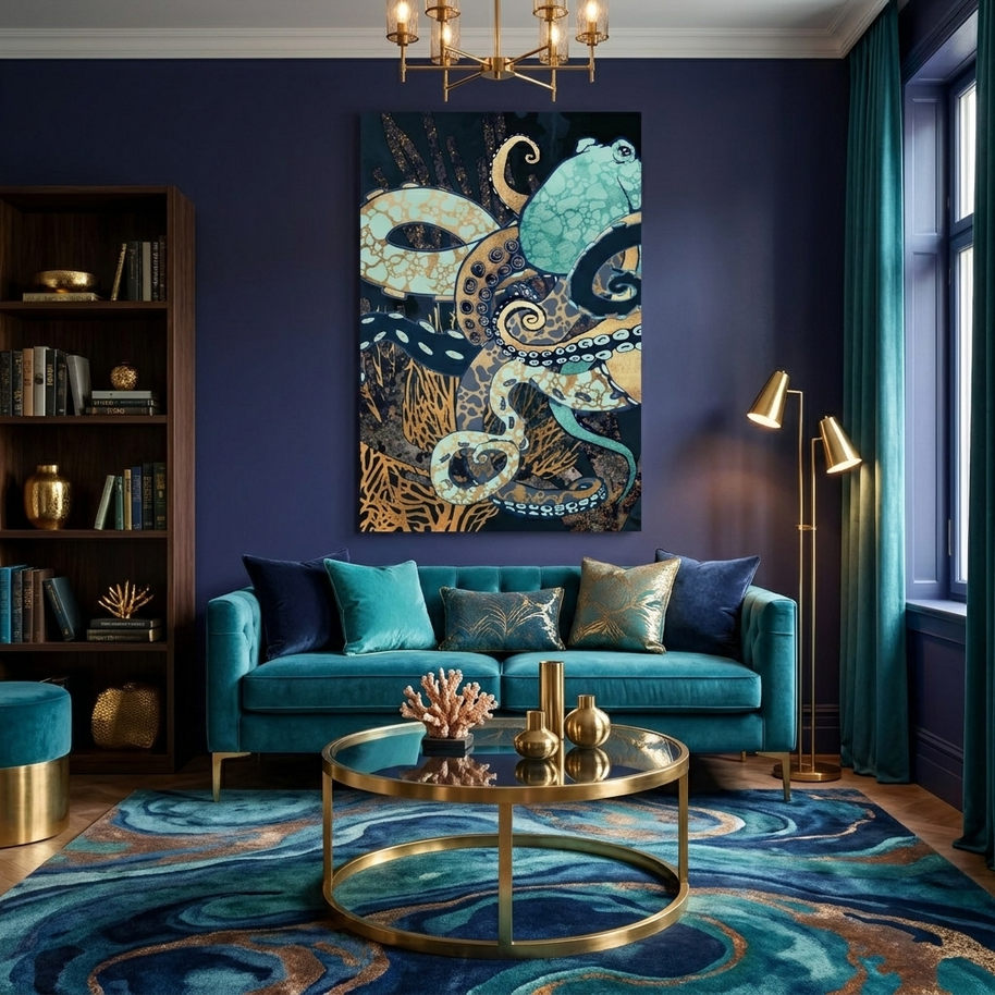 Metallic Octopus II - Poster Print - No Frame