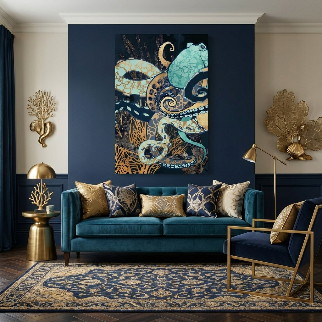 Metallic Octopus II - Poster Print - No Frame