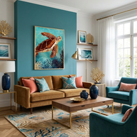 Metallic Sea Turtle - Poster Print - No Frame