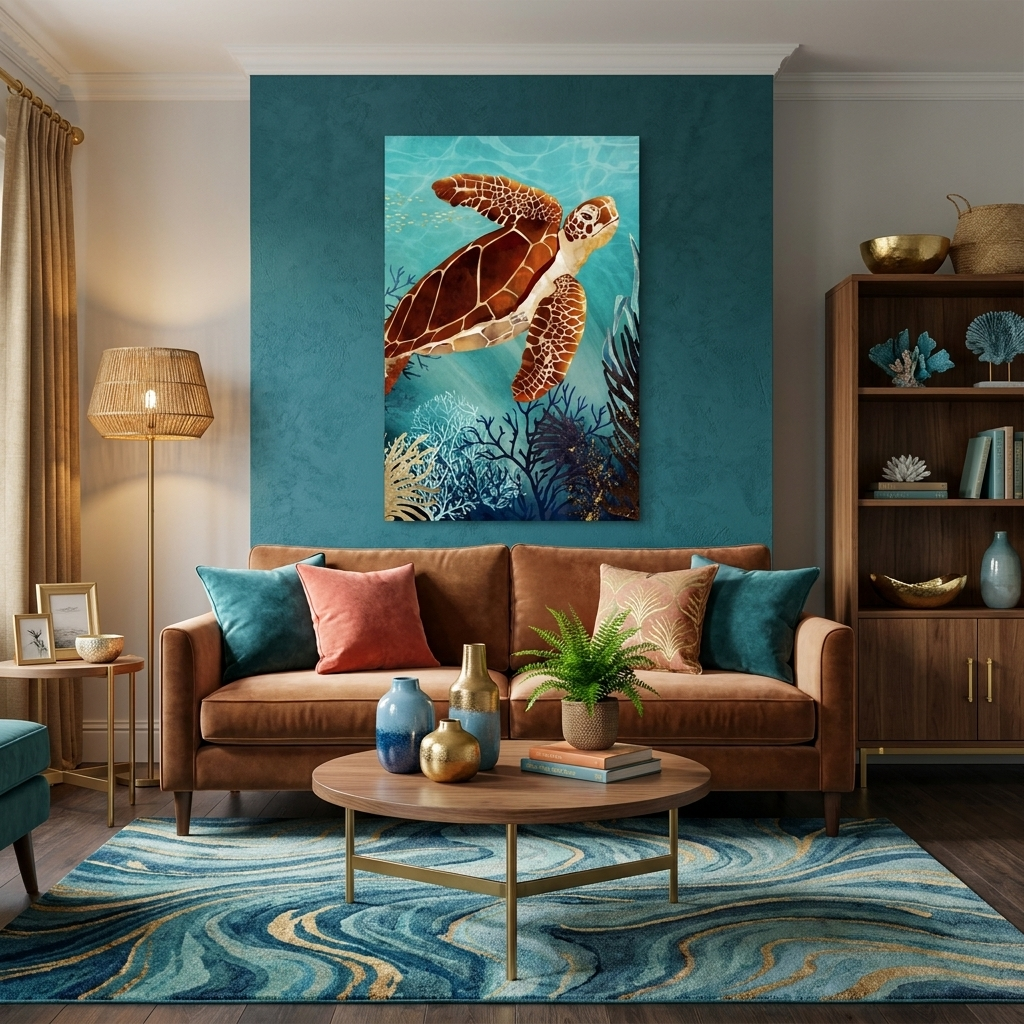 Metallic Sea Turtle - Poster Print - No Frame