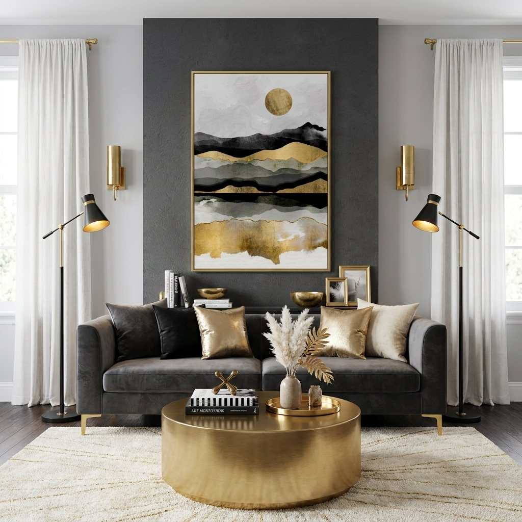 Golden Spring Moon - Poster Print - No Frame