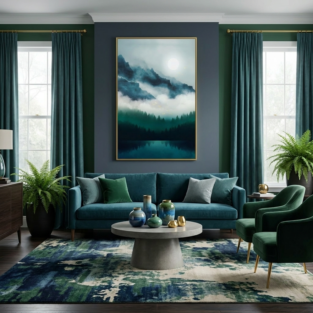 Midnight Moon Reflection - Poster Print - No Frame