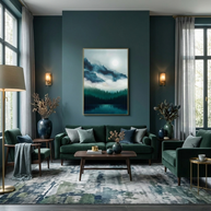 Midnight Moon Reflection - Poster Print - No Frame