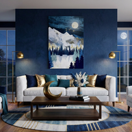 Moonlit Snow - Poster Print - No Frame