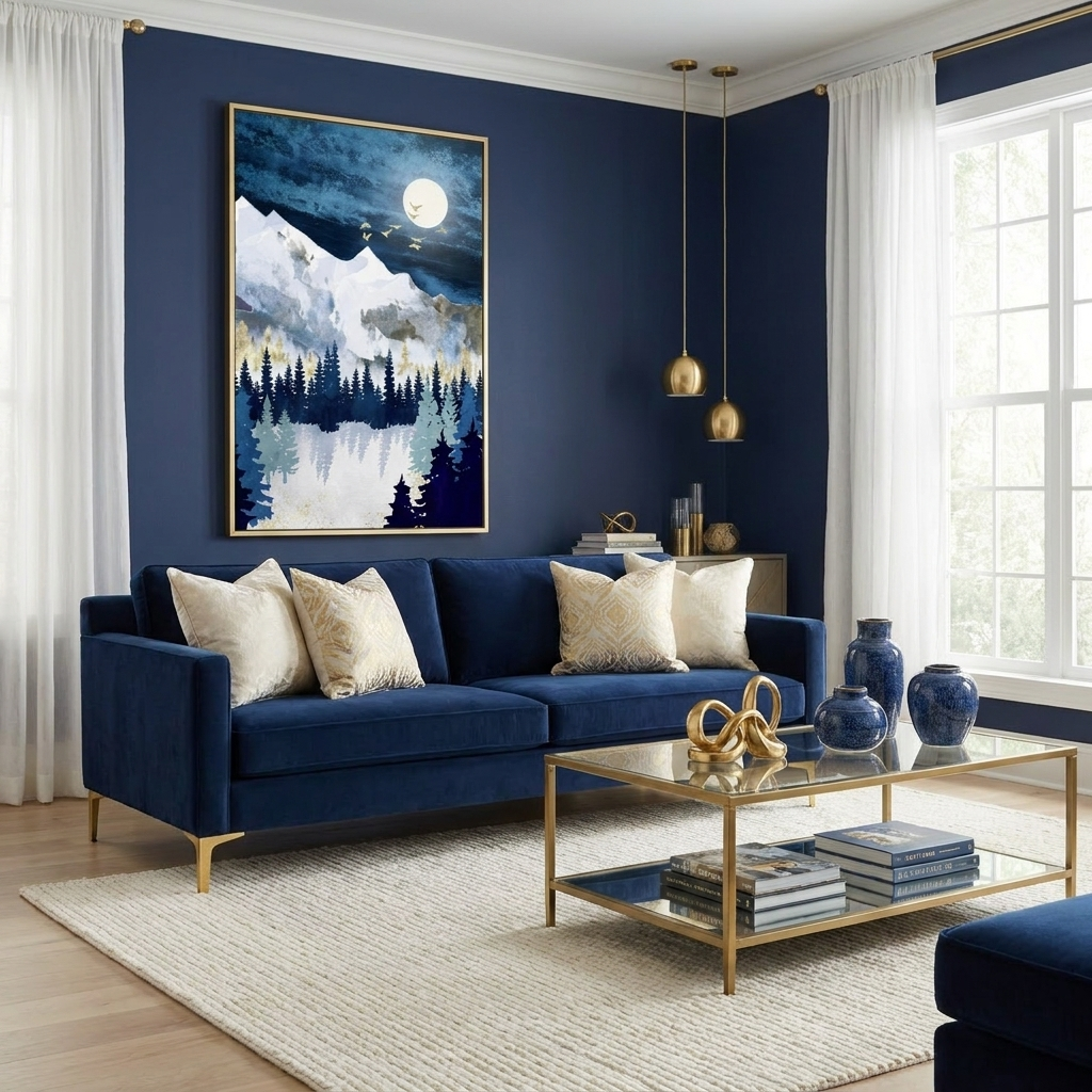 Moonlit Snow - Poster Print - No Frame