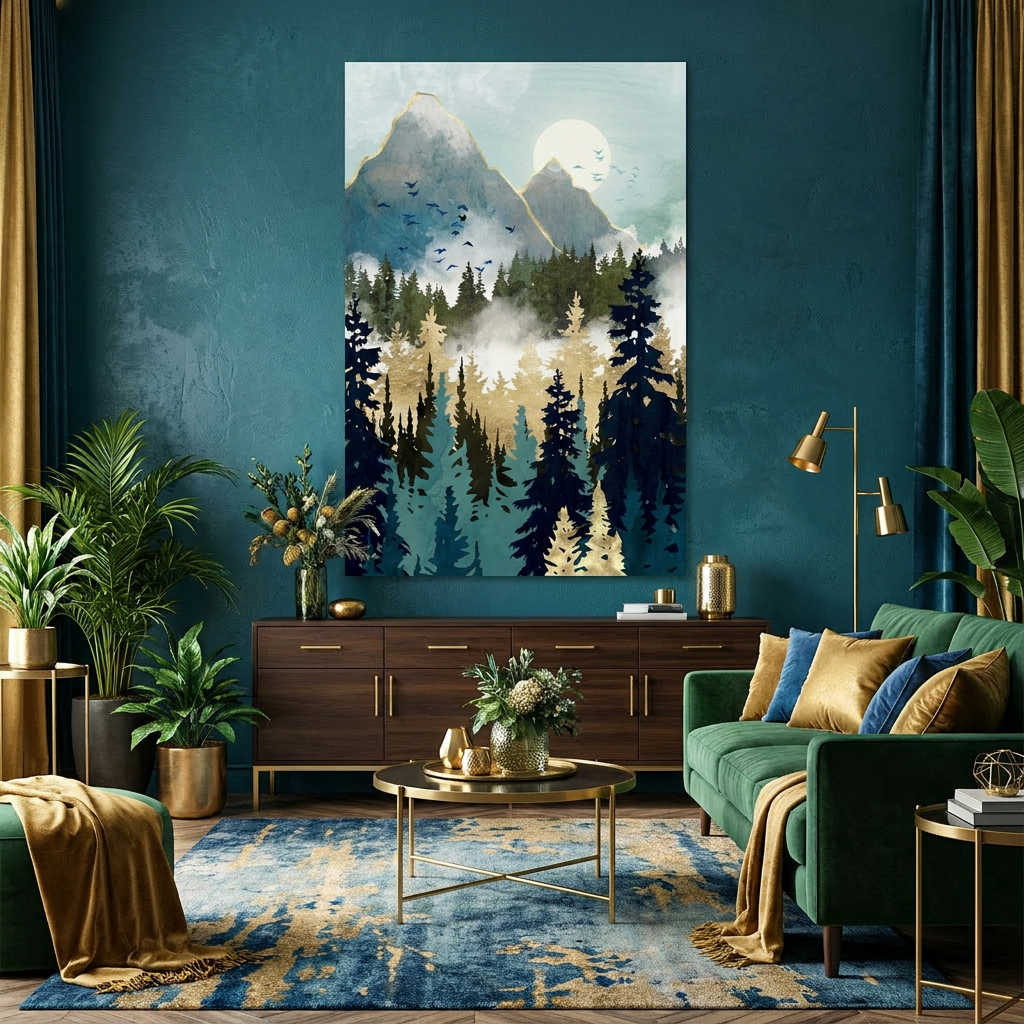 Misty Pines - Poster Print - No Frame