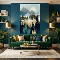 Misty Pines - Poster Print - No Frame