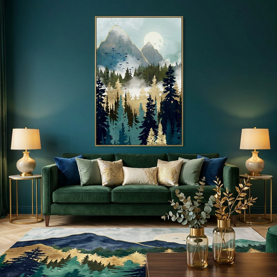 Misty Pines - Poster Print - No Frame
