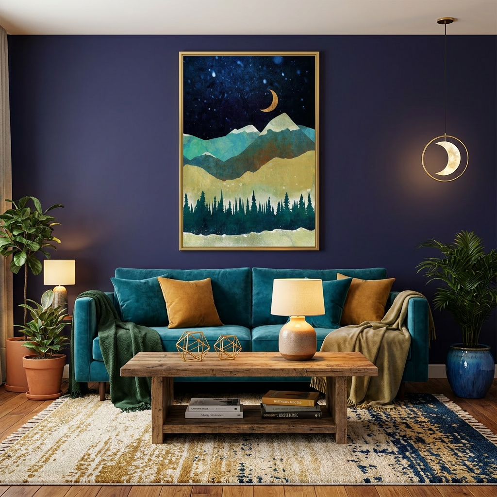 Snowy Night - Poster Print - No Frame