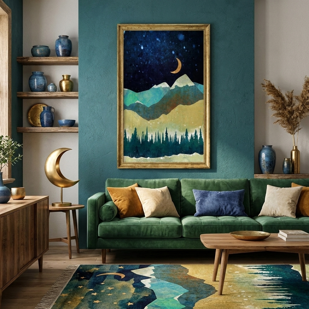 Snowy Night - Poster Print - No Frame