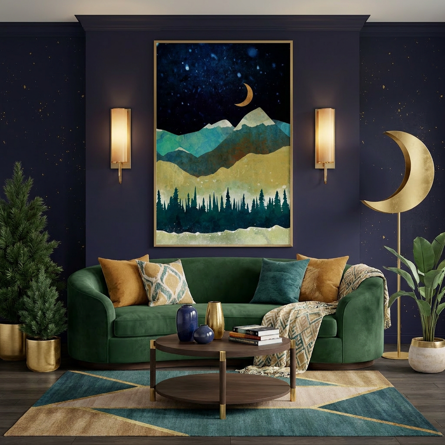 Snowy Night - Poster Print - No Frame