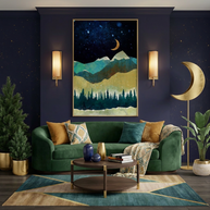 Snowy Night - Poster Print - No Frame