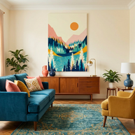 Summer Valley Vista - Poster Print - No Frame