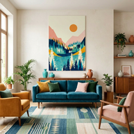 Summer Valley Vista - Poster Print - No Frame