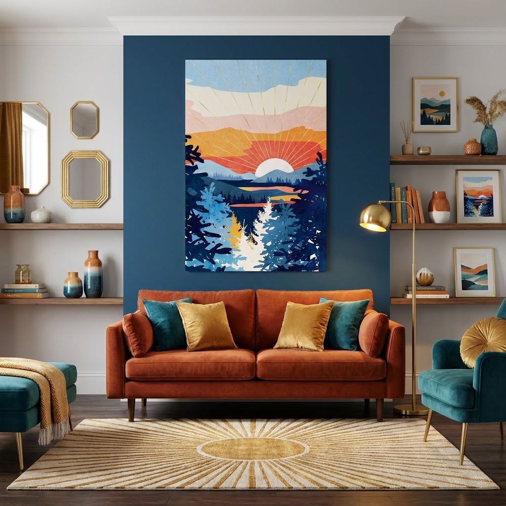 Sunset Lake - Poster Print - No Frame