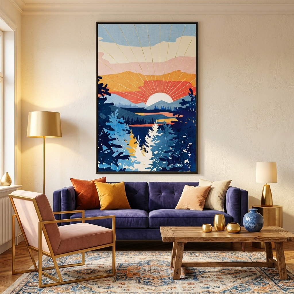 Sunset Lake - Poster Print - No Frame
