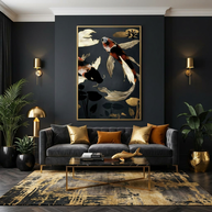 Metallic Koi IV - Poster Print - No Frame