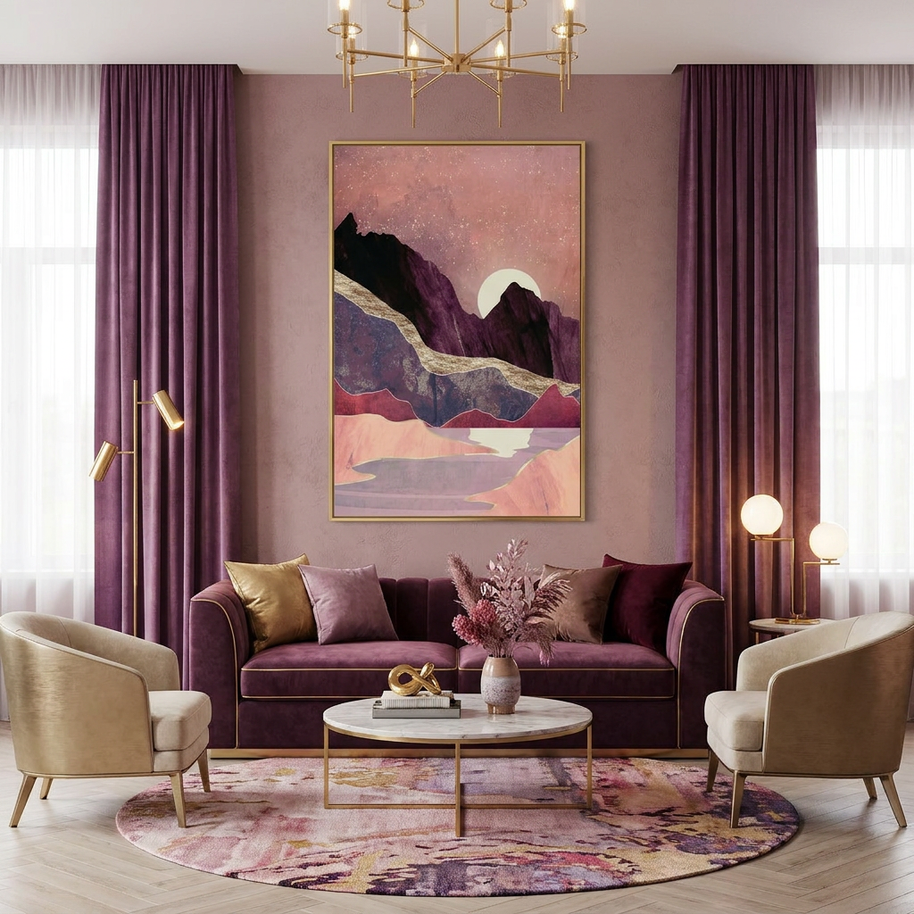 Blush Vista - Poster Print - No Frame
