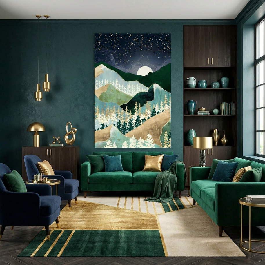 Spring Night Vista - Poster Print - No Frame