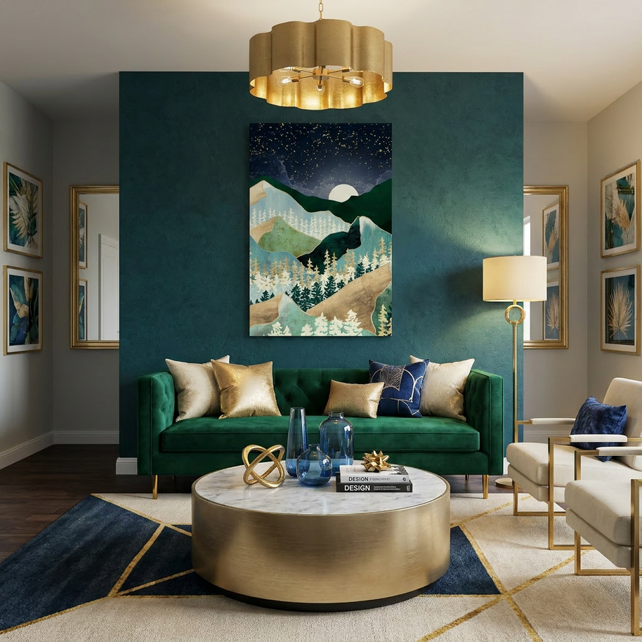 Spring Night Vista - Poster Print - No Frame