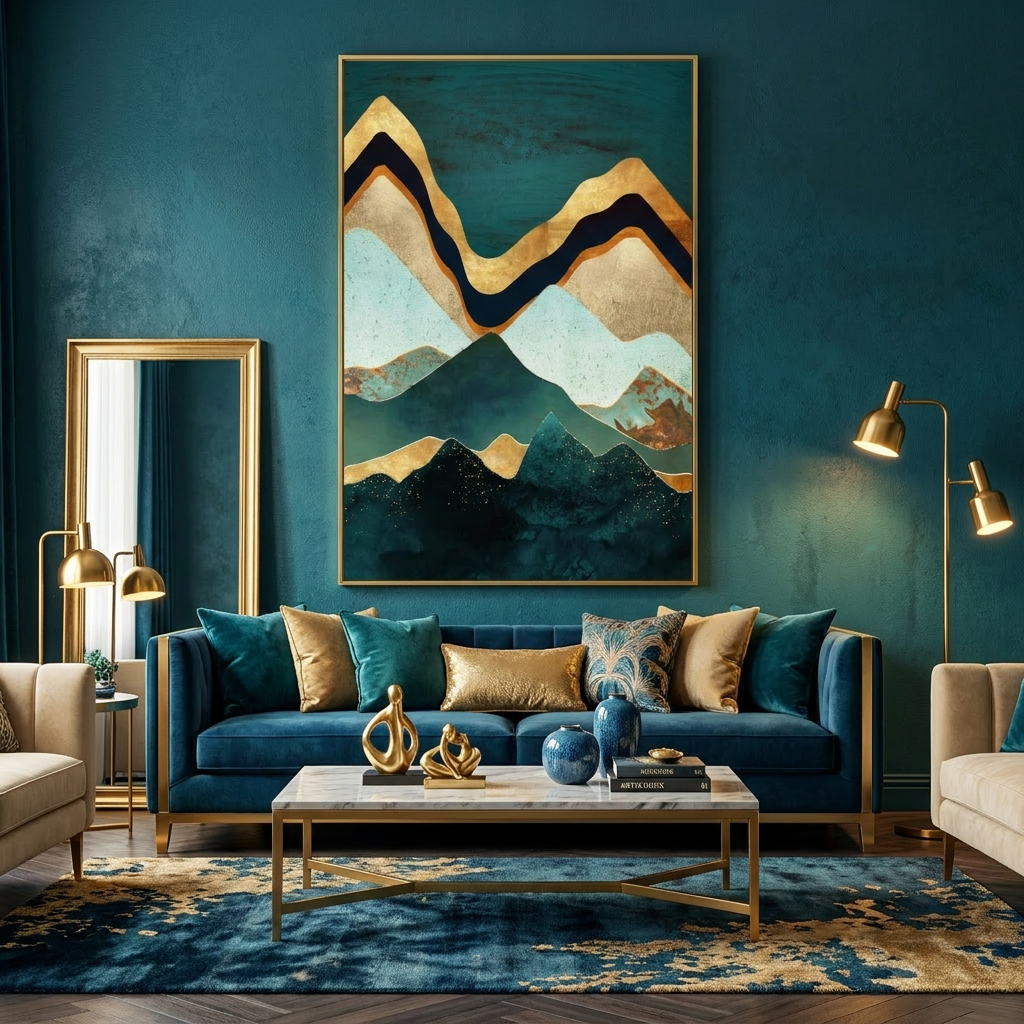 Velvet Copper Mountains - Poster Print - No Frame