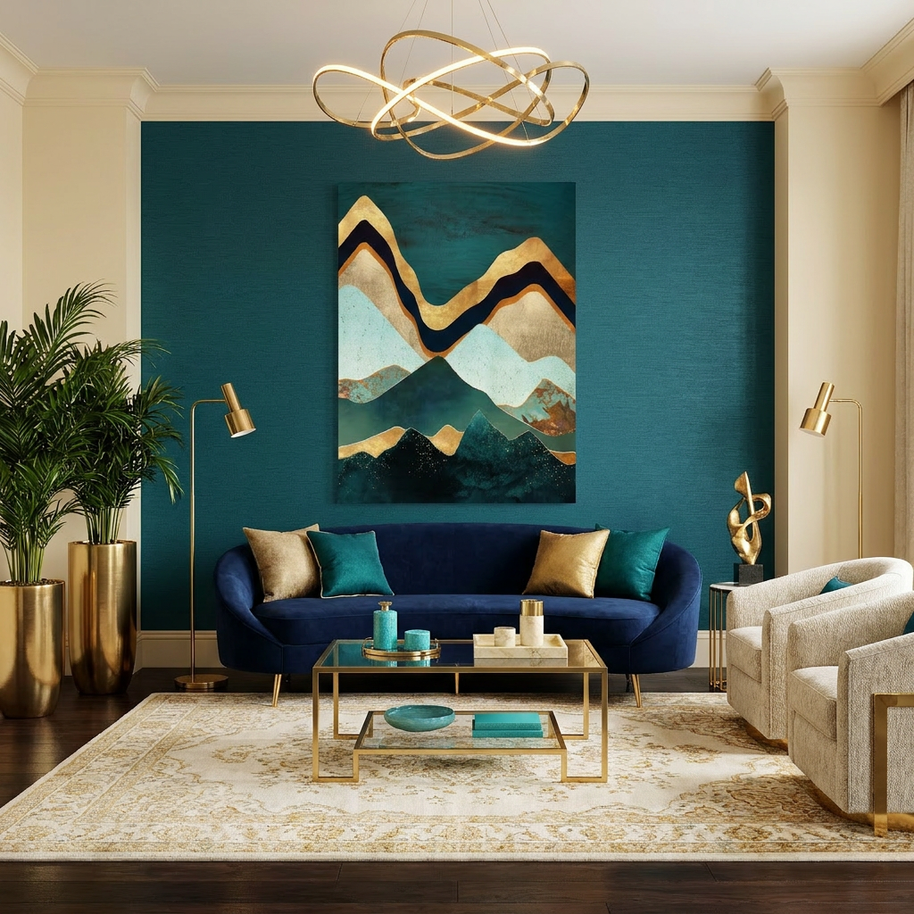 Velvet Copper Mountains - Poster Print - No Frame