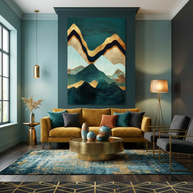 Velvet Copper Mountains - Poster Print - No Frame