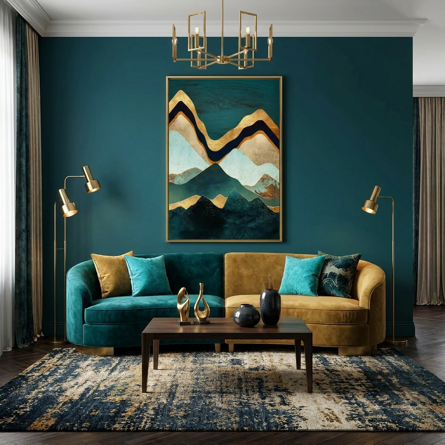 Velvet Copper Mountains - Poster Print - No Frame