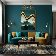Velvet Copper Mountains - Poster Print - No Frame
