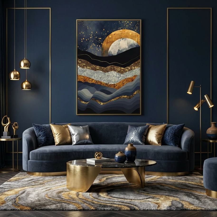 Metallic Mountains - Poster Print - No Frame