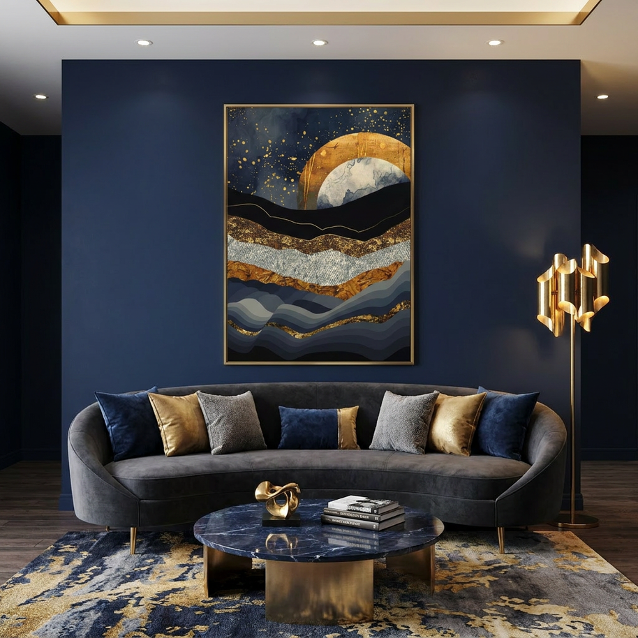 Metallic Mountains - Poster Print - No Frame
