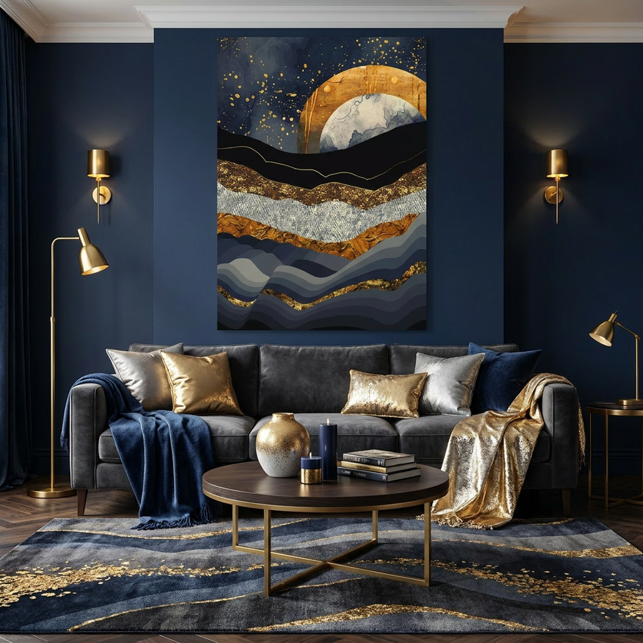 Metallic Mountains - Poster Print - No Frame