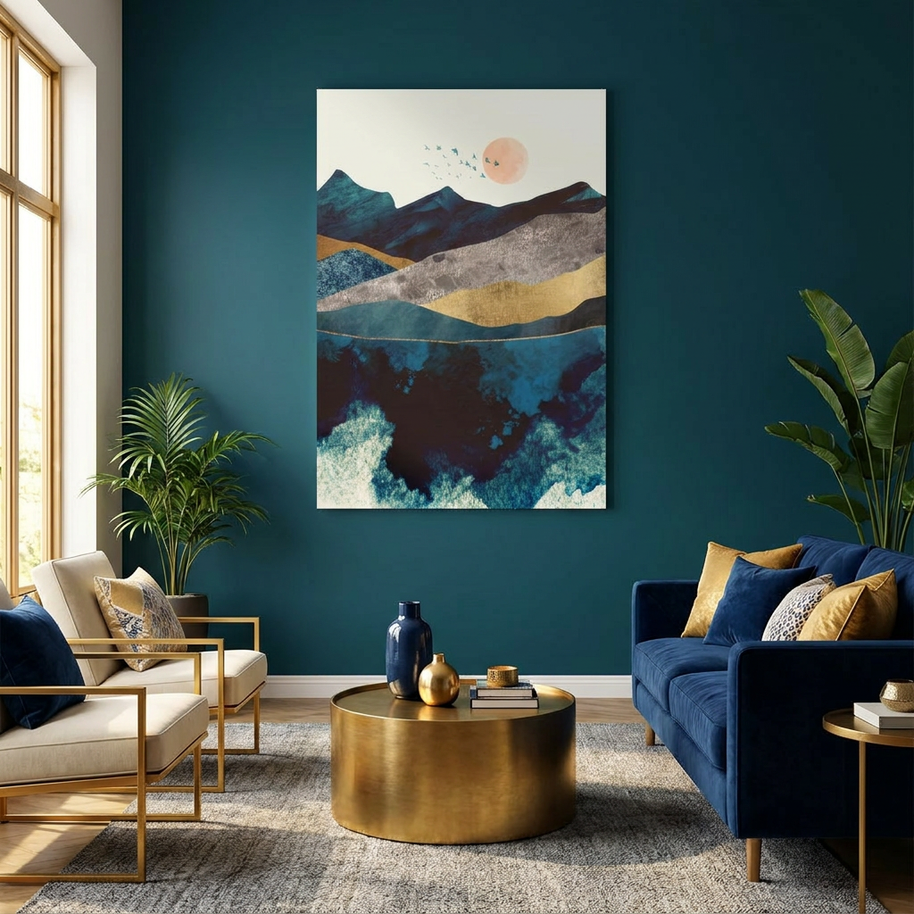 Blue Mountain Reflection - Poster Print - No Frame