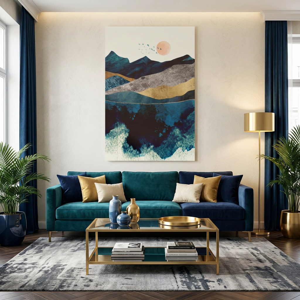Blue Mountain Reflection - Poster Print - No Frame