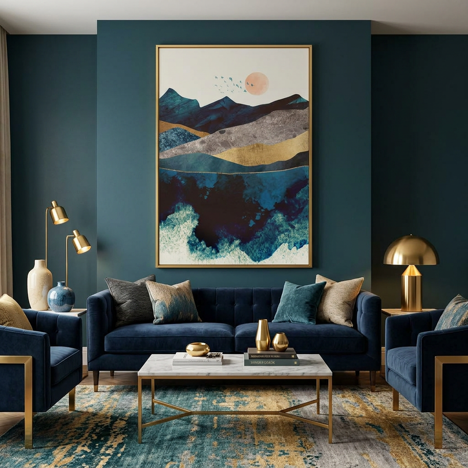 Blue Mountain Reflection - Poster Print - No Frame
