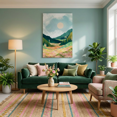 Spring Flower Vista - Poster Print - No Frame
