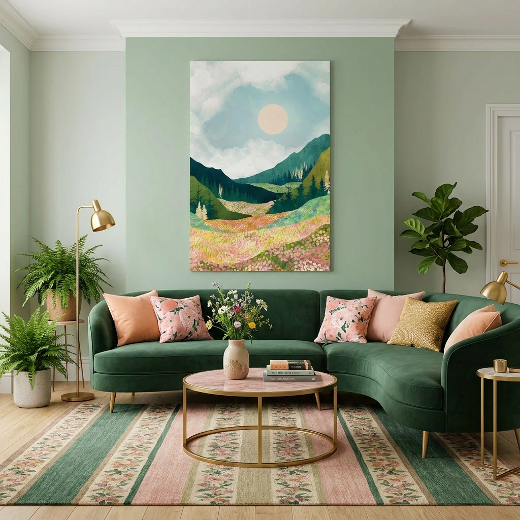 Spring Flower Vista - Poster Print - No Frame