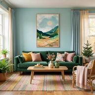 Spring Flower Vista - Poster Print - No Frame