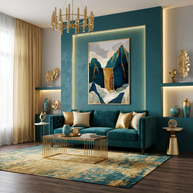 Golden Waterfall - Poster Print - No Frame
