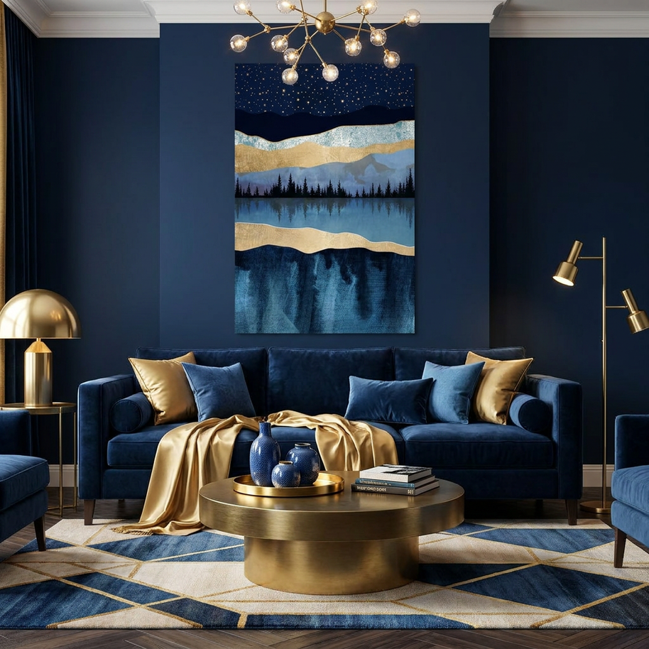 Midnight Lake - Poster Print - No Frame