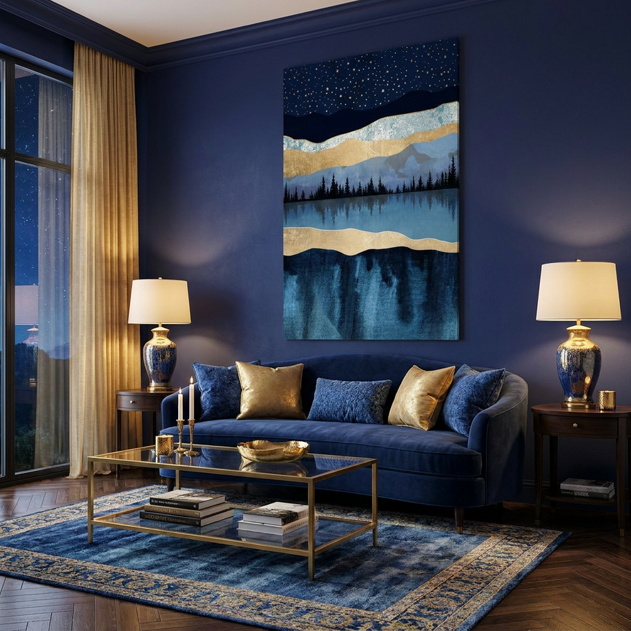 Midnight Lake - Poster Print - No Frame
