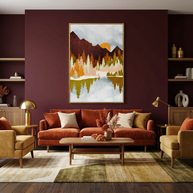 Winter Lake Forest - Poster Print - No Frame