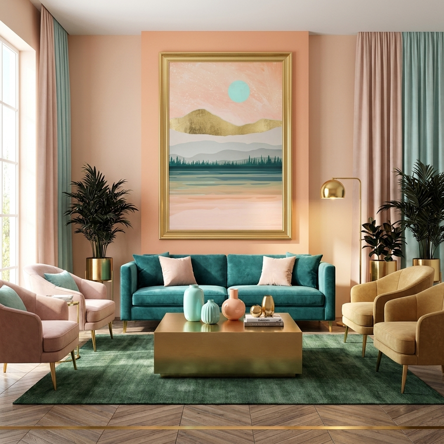 Spring Forest Lake - Poster Print - No Frame