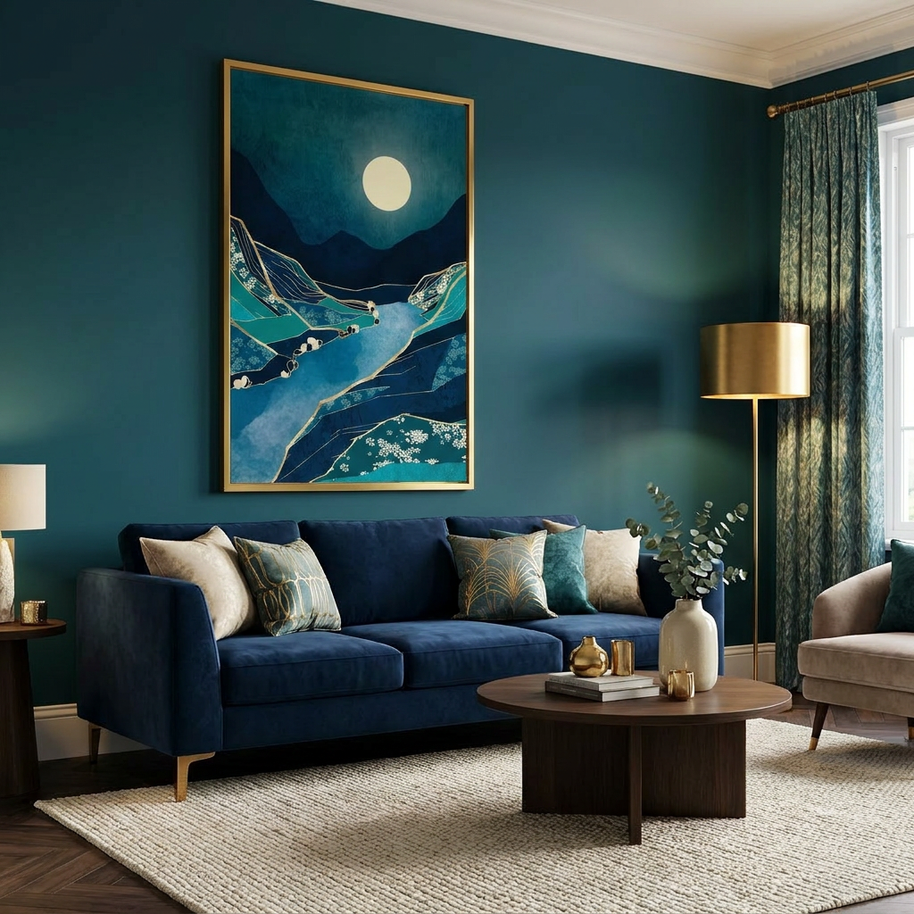 Spring River Night - Poster Print - No Frame