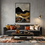 Copper and Gold Mountains - Poster Print - No Frame