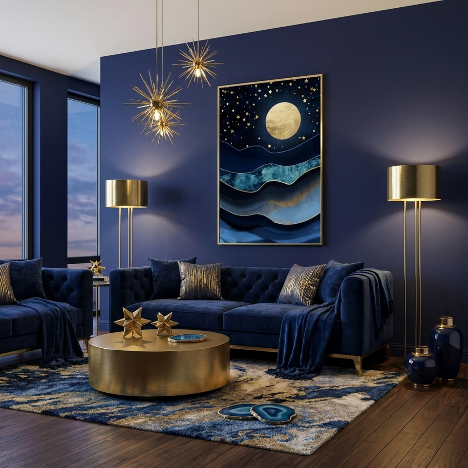 Golden Moon - Poster Print - No Frame