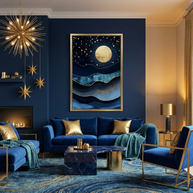 Golden Moon - Poster Print - No Frame